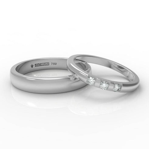 Asher - Anillos De Matrimonio Oro 18K - Ochun Joyeros - Ochun Joyeros